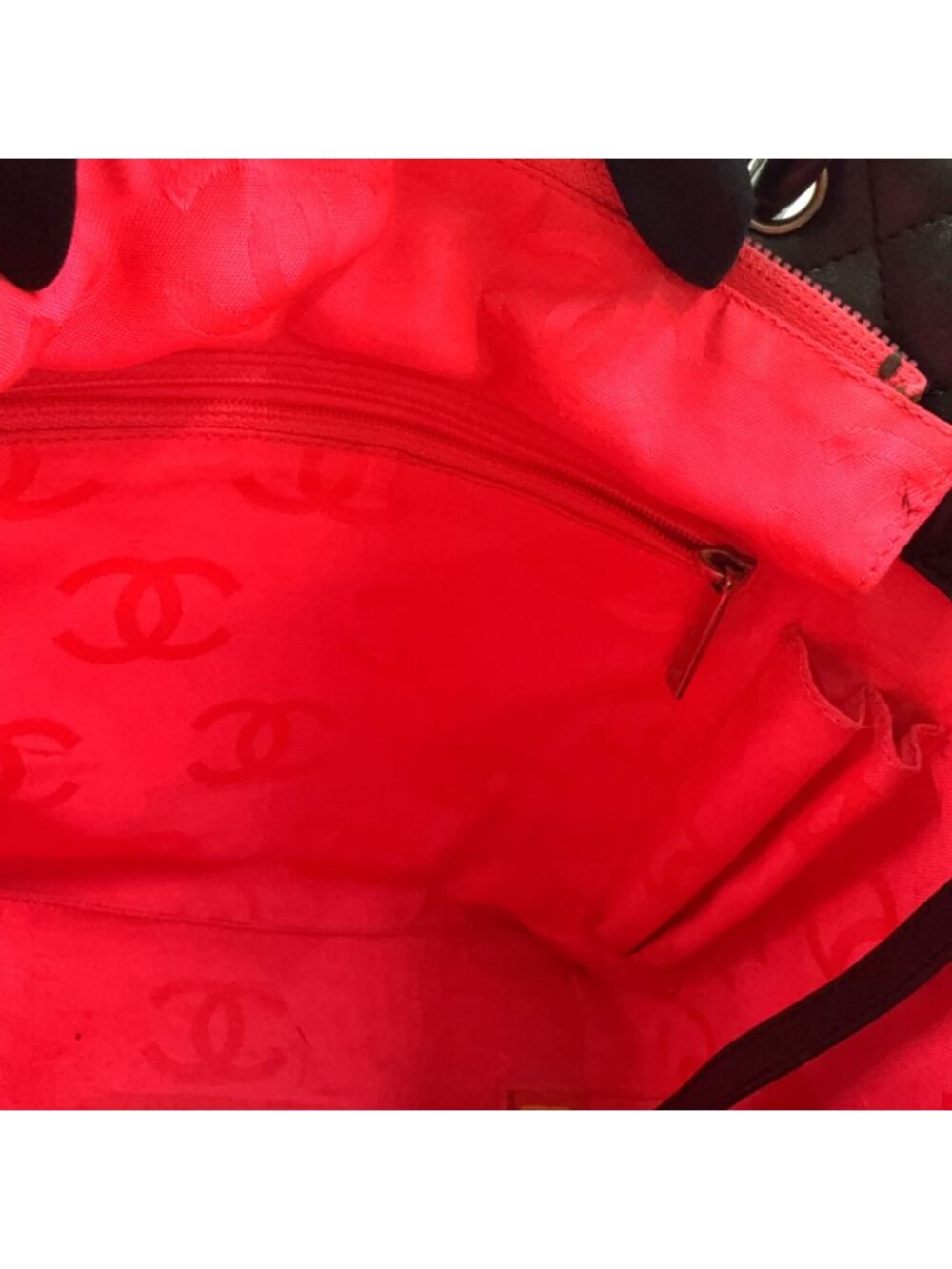 Chanel Cambon Line Leather Enamel Black Tote Silver - Picture 13 of 15
